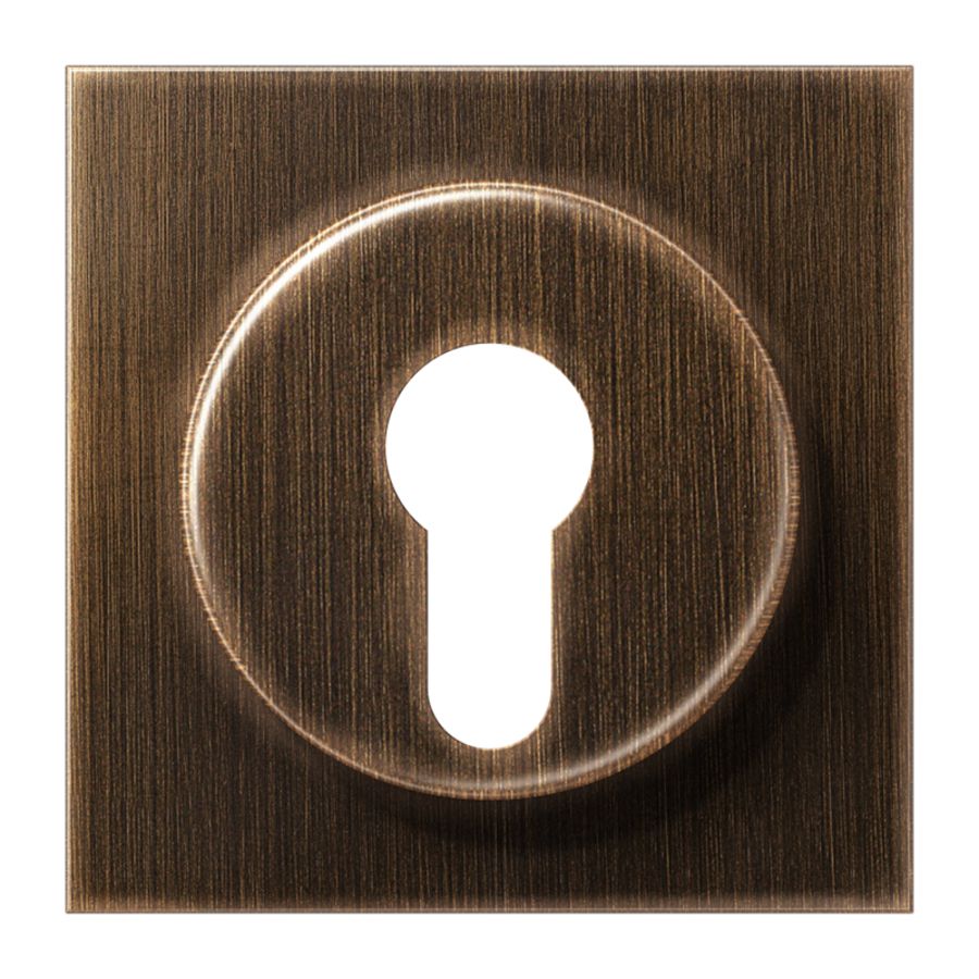 Afdekking sleutelschak. LS messingantiek