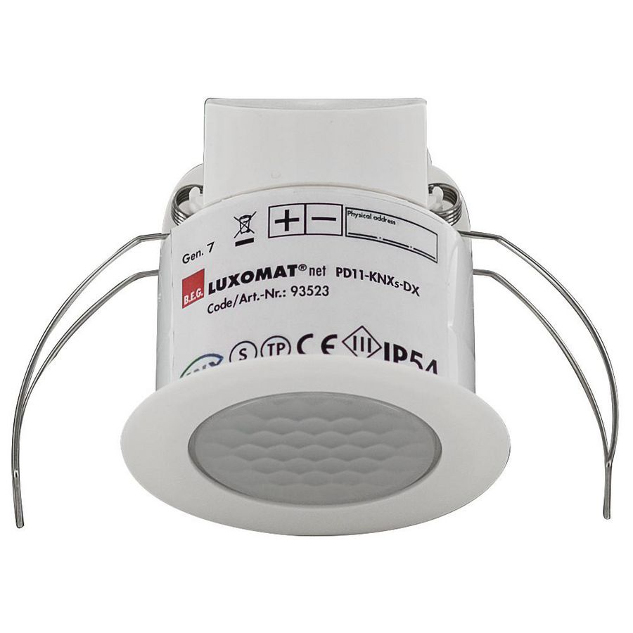 Aanwezigheidsmelder FLAT-DX 360gr. IB wit IP54 KNX Secure 9m