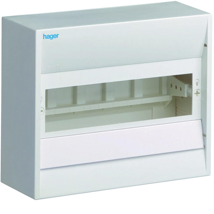 Miniverdeler, IP30, 10 modulen, 1xPE