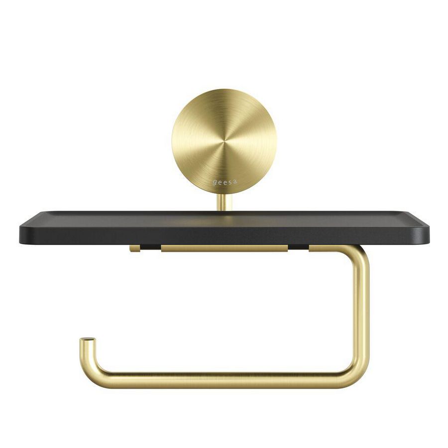 Closetrolhouder enkel zonder klep met planchet Gold OPAL