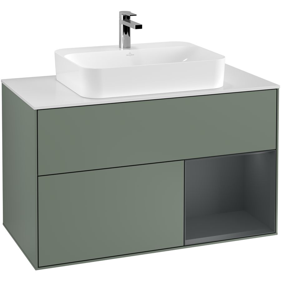 Wastafelonderkast Finion 1000x603x501mm Olive Matt Lacquer F371HGGM