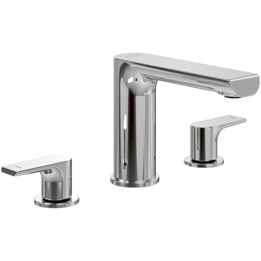 Driegats wastafelkraan Liberty Chrome