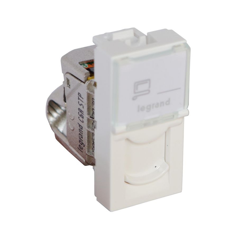 Connector RJ45 STP Cat. 6A 1 module anti bact Mosaic VVE=10
