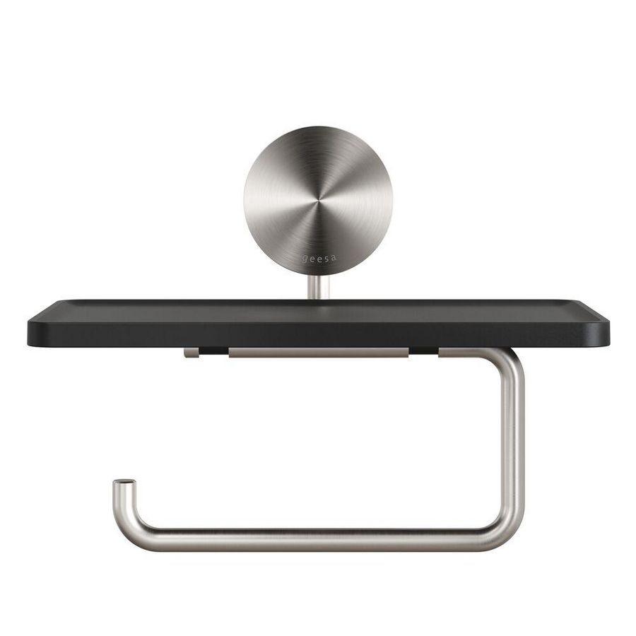 Closetrolhouder enkel zonder klep met planchet RVS OPAL Geesa