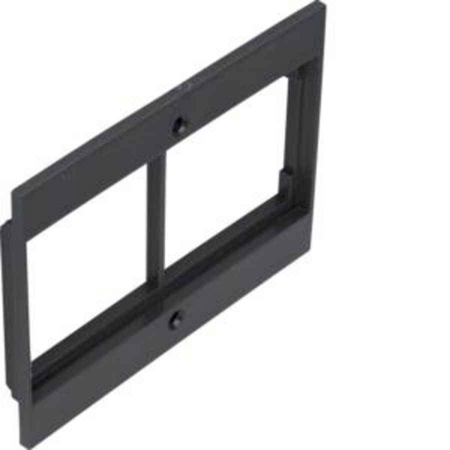 Afdekplaat voor 2x50x50 mm element in GBZ zwart