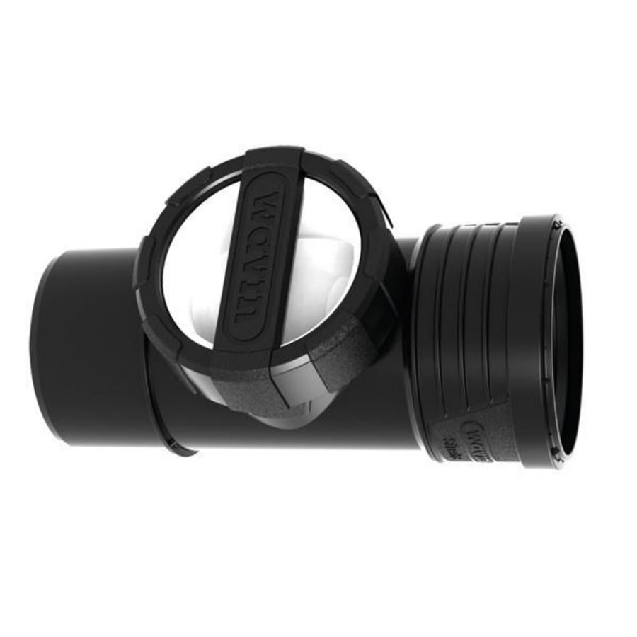 Sitech+ geluidsarm PP ontstoppingsstuk+SD zwart 160mm