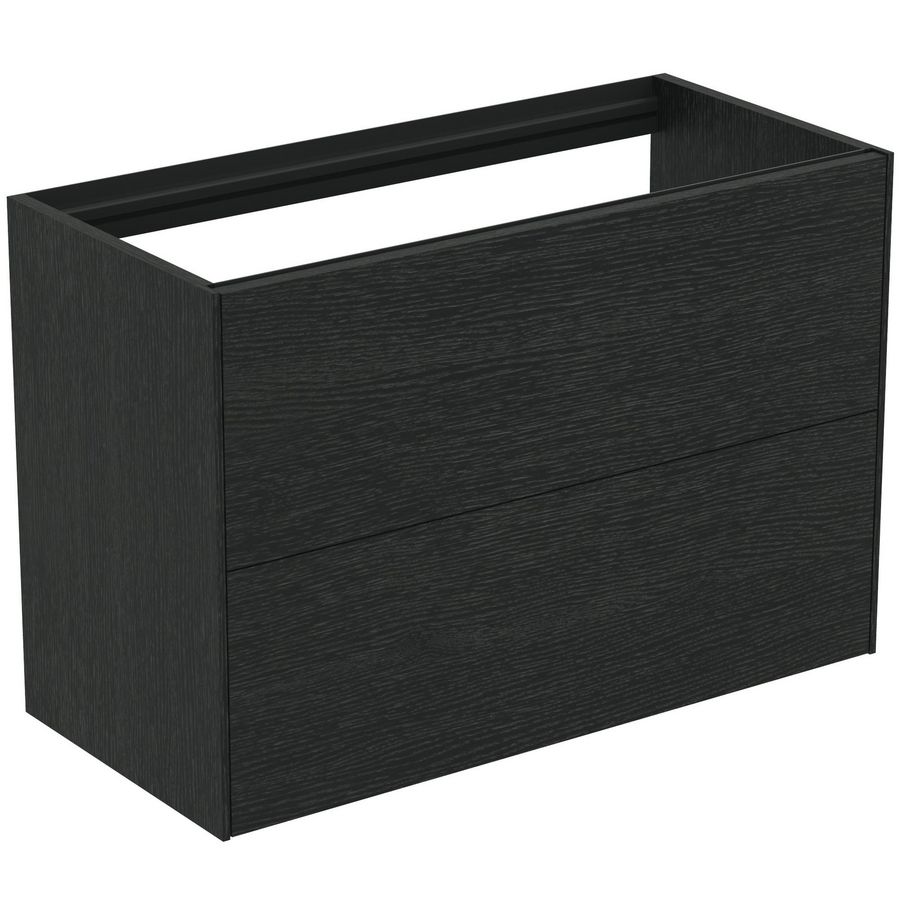 Conca wastafelmeubel 80x37x55cm 2 laden zonder afdekblad smoked oak