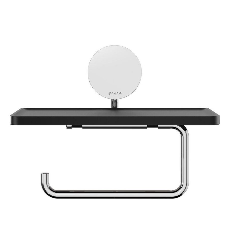 Closetrolhouder enkel zonder klep met planchet Chroom OPAL