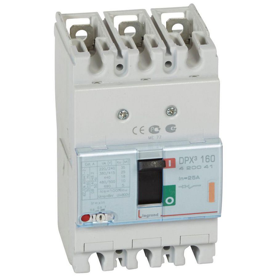 Vermogenschakelaar 160 Thermomagn. 25A 3-polig 25kA DPX3