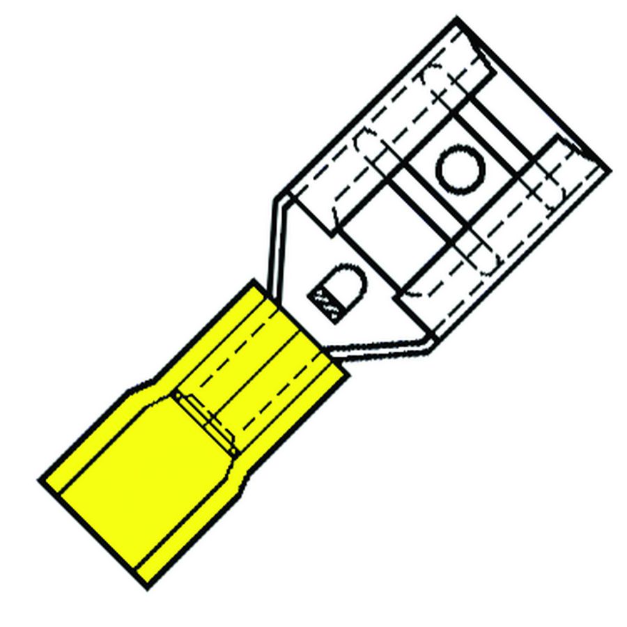 Blister a 25st. geisoleerde vlakstekerh 6,3x0,8mm 4,0-6,0mm²
