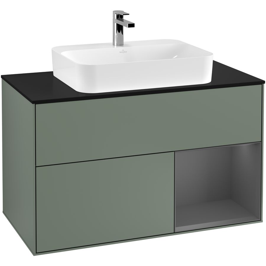 Wastafelonderkast Finion 1000x603x501mm Olive Matt Lacquer F372GKGM