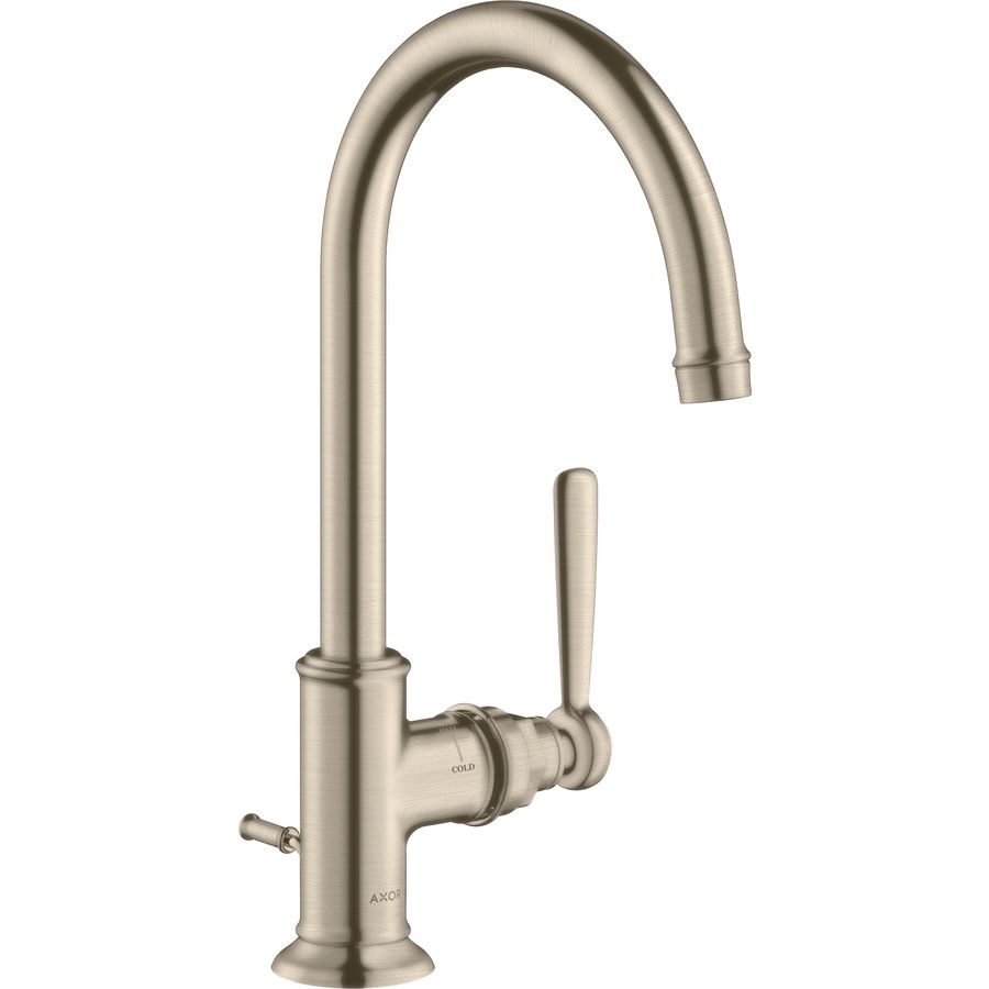 AXOR Montreux wastafelkraan 210 incl. trekwaste brushed nickel