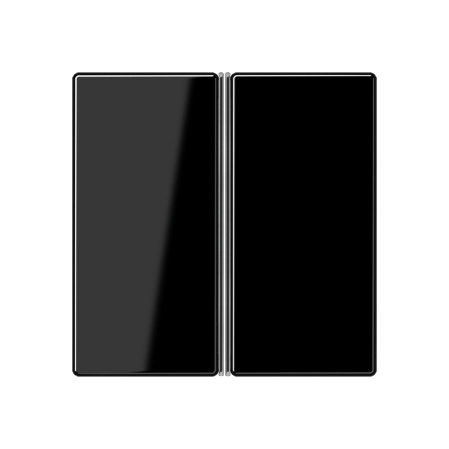 Tastafdekking A/AS 2-voudig compleet zwart KNX