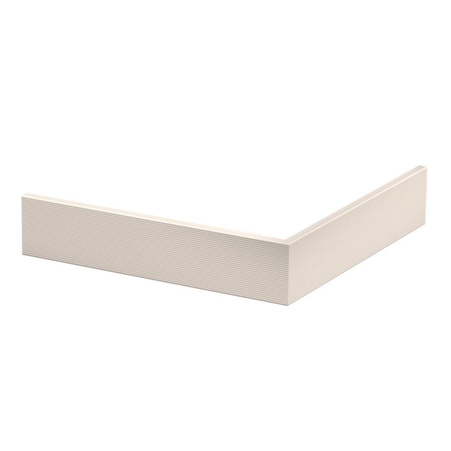 Deksel buitenhoek, glad polyvinylchlorid creme wit 9001