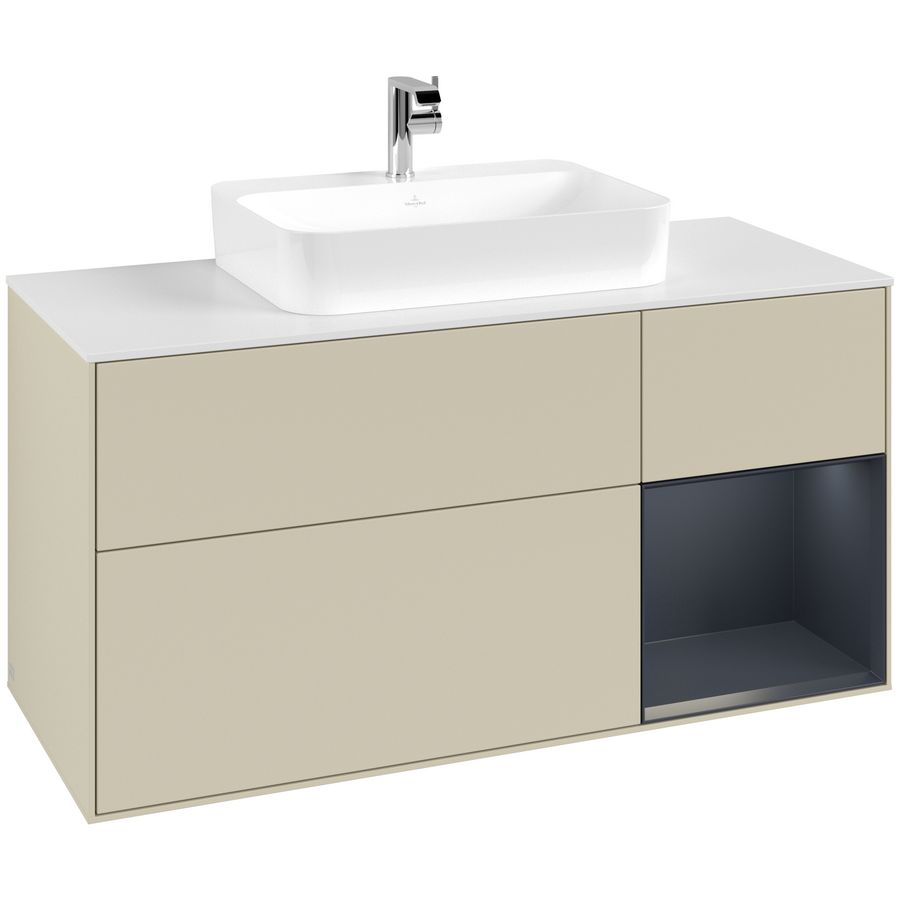 Wastafelonderkast Finion 1200x603x501mm S.Grey Matt Lacquer F421HGHJ