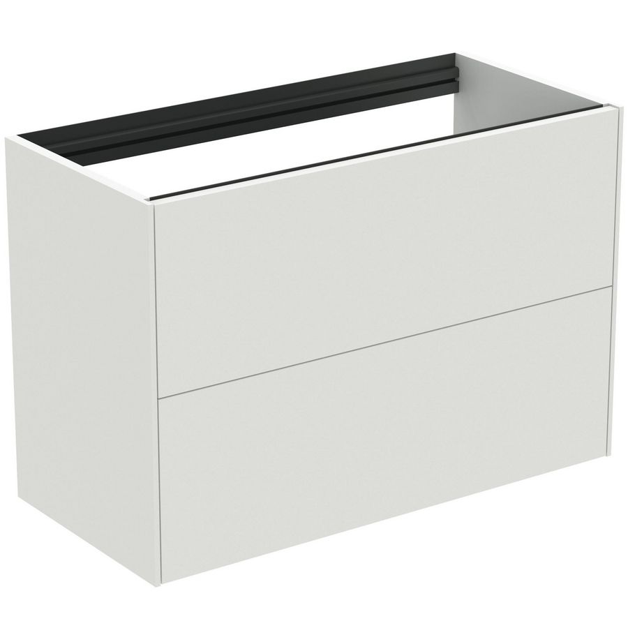 Conca wastafelmeubel 80x37x55cm 2 laden zonder afdekblad matt white