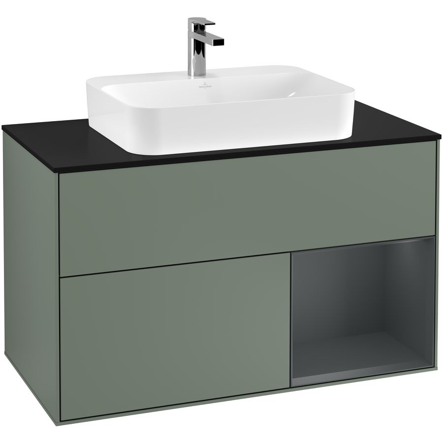 Wastafelonderkast Finion 1000x603x501mm Olive Matt Lacquer F372HGGM
