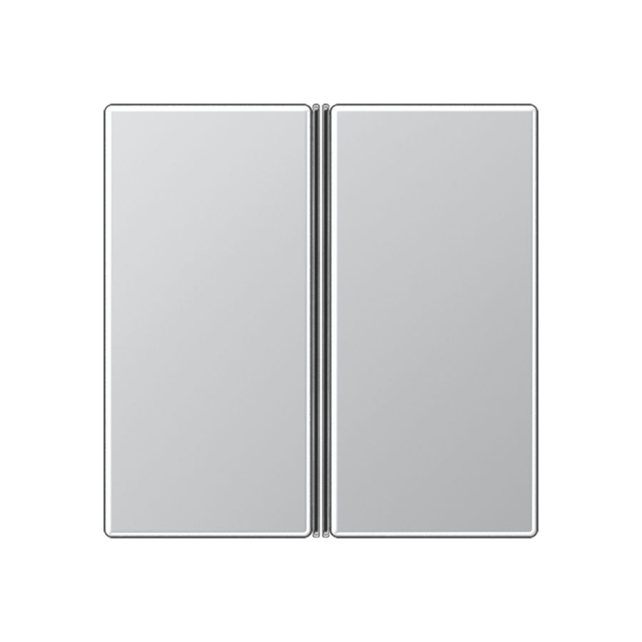 Tastafdekking A/AS 2-voudig compleet alu. KNX