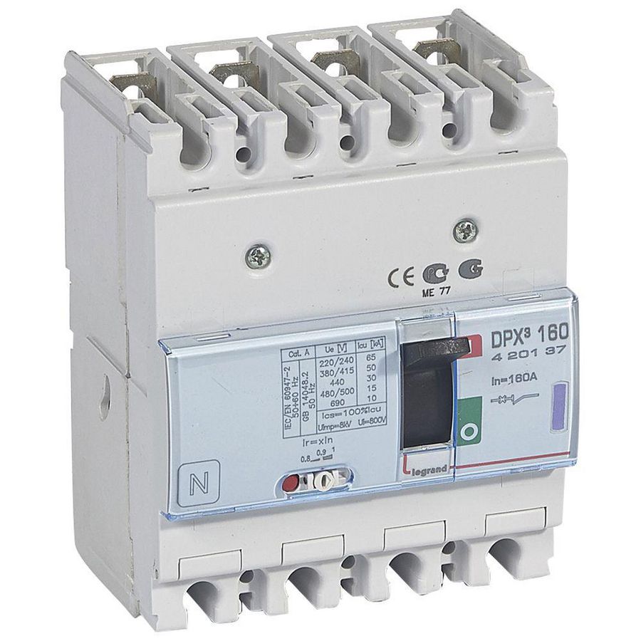 Vermogenschakelaar 160 Thermomagn. 160A 4-polig 50kA DPX3