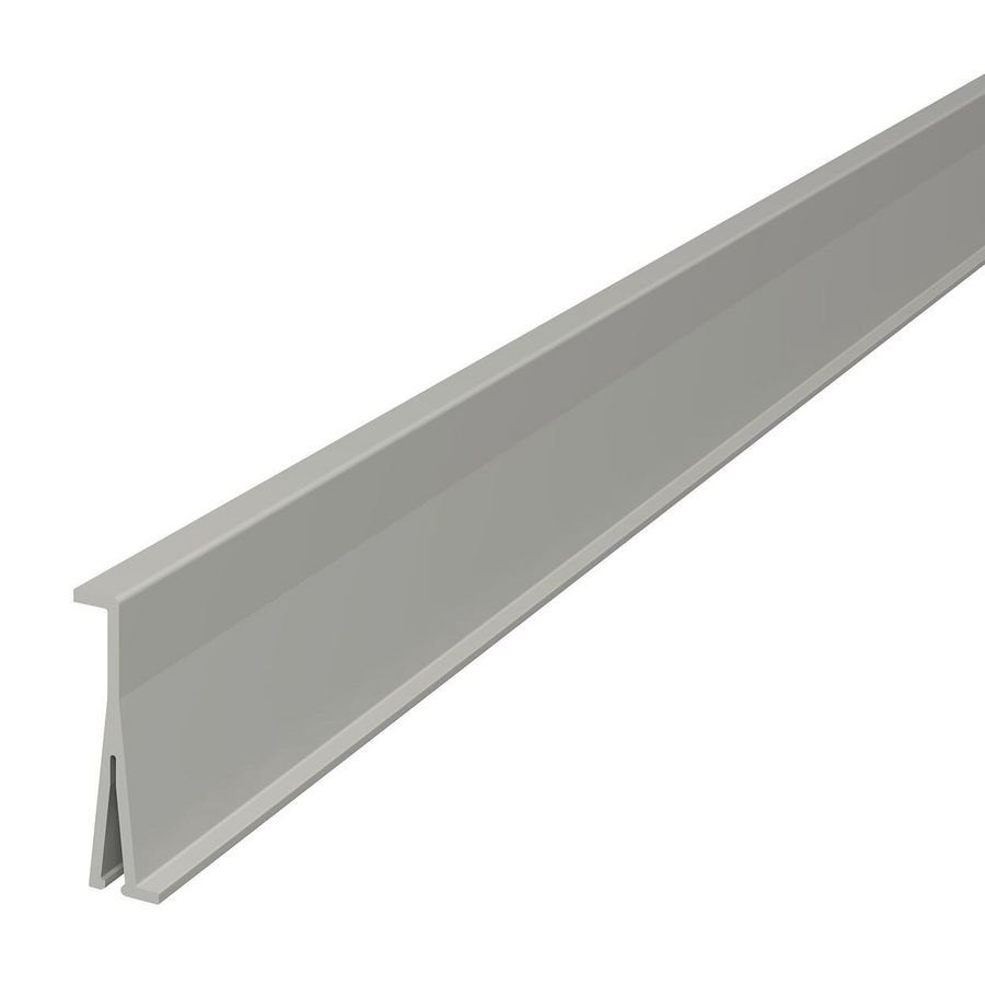 Lengte a 2m. Scheidingschot 60mm polyvinylchlorid lichtgrijs