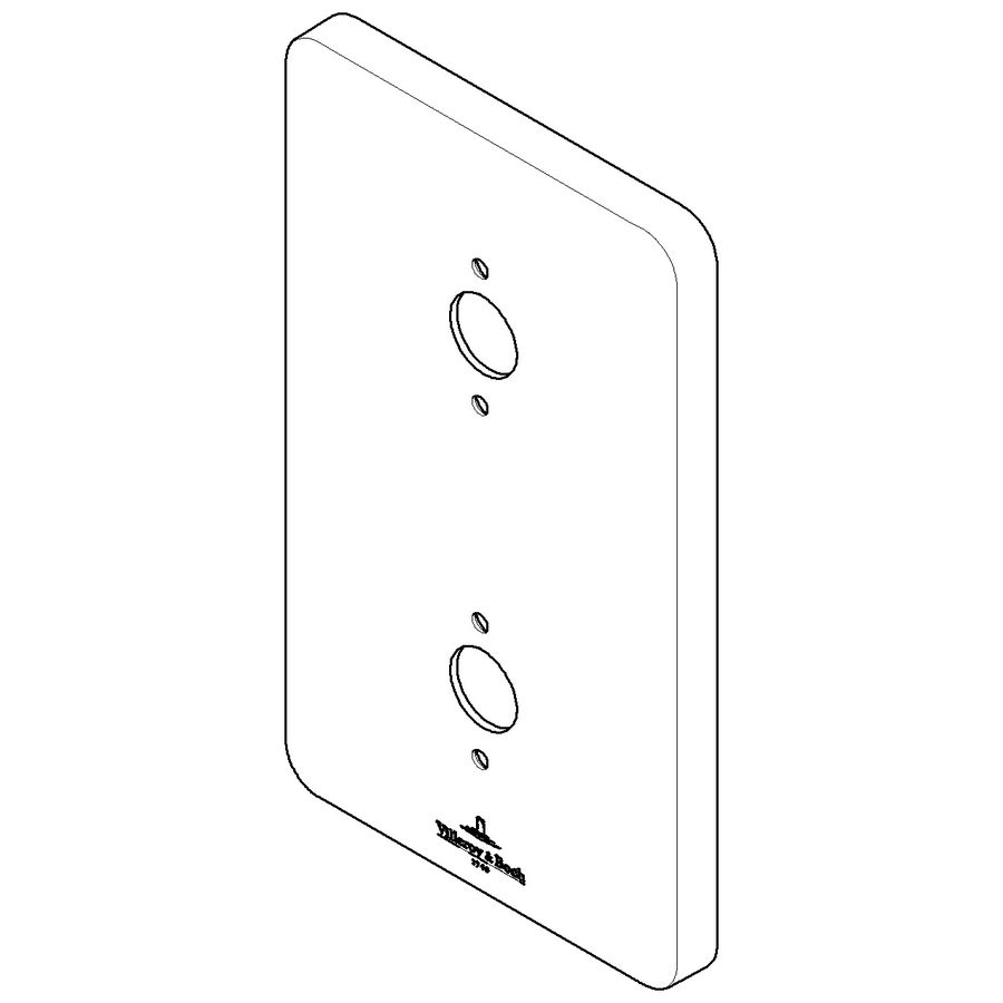 Rozet V&B-logo 150x90x9mm chr