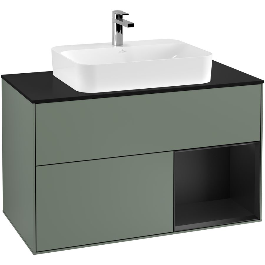Wastafelonderkast Finion 1000x603x501mm Olive Matt Lacquer F372PDGM