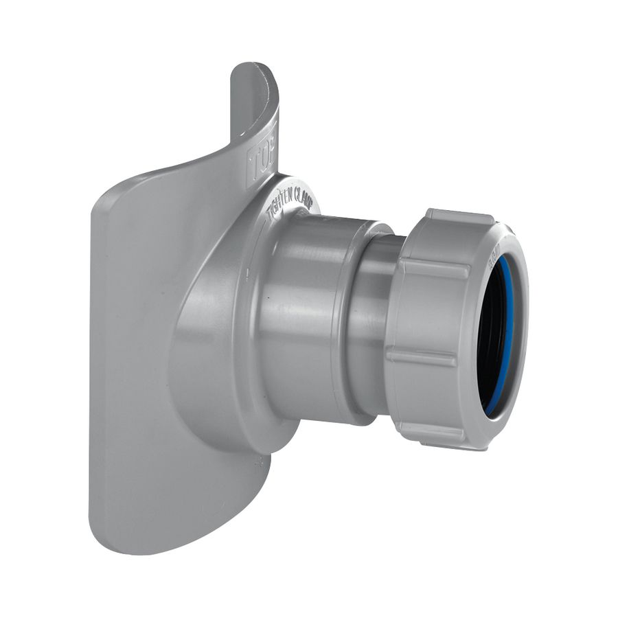 Aansluitmof 50mm klem ABS grijs v. in gat Ø57mm bij 110mm standleiding McAlpine