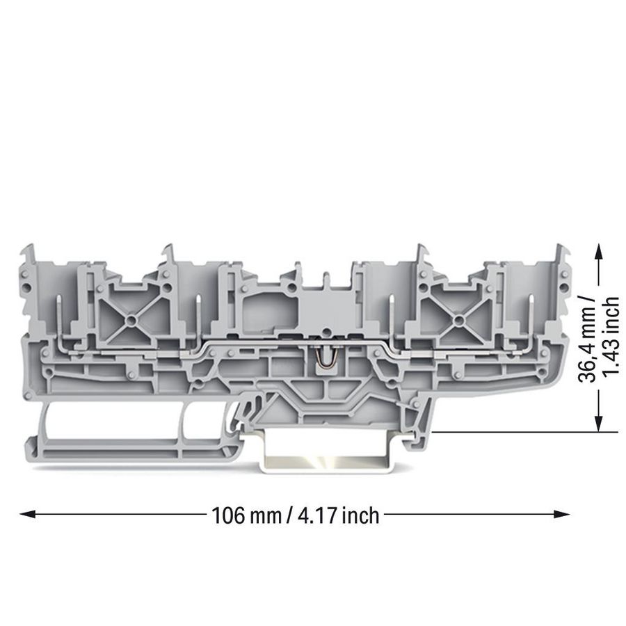 4-pins basisklem rail 35x15+35x7,5 2022-1801/999-953 VVE=50