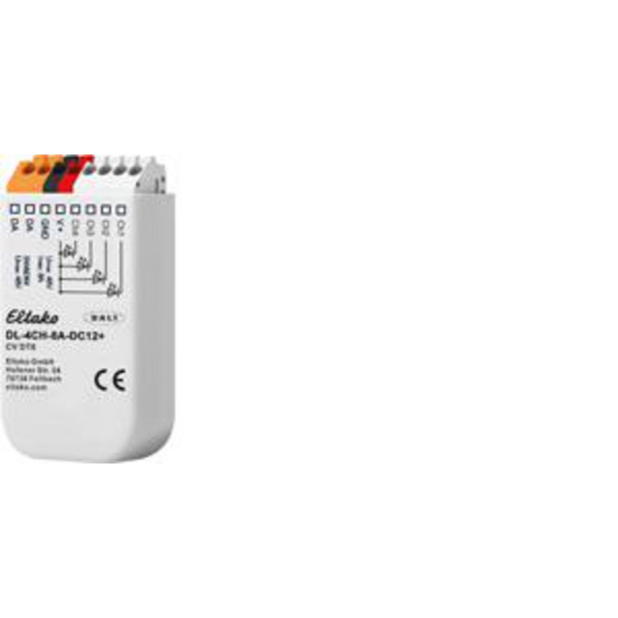 4-kanaals DALI PWM LED dimmer tot 8A met DALI stuuringang
