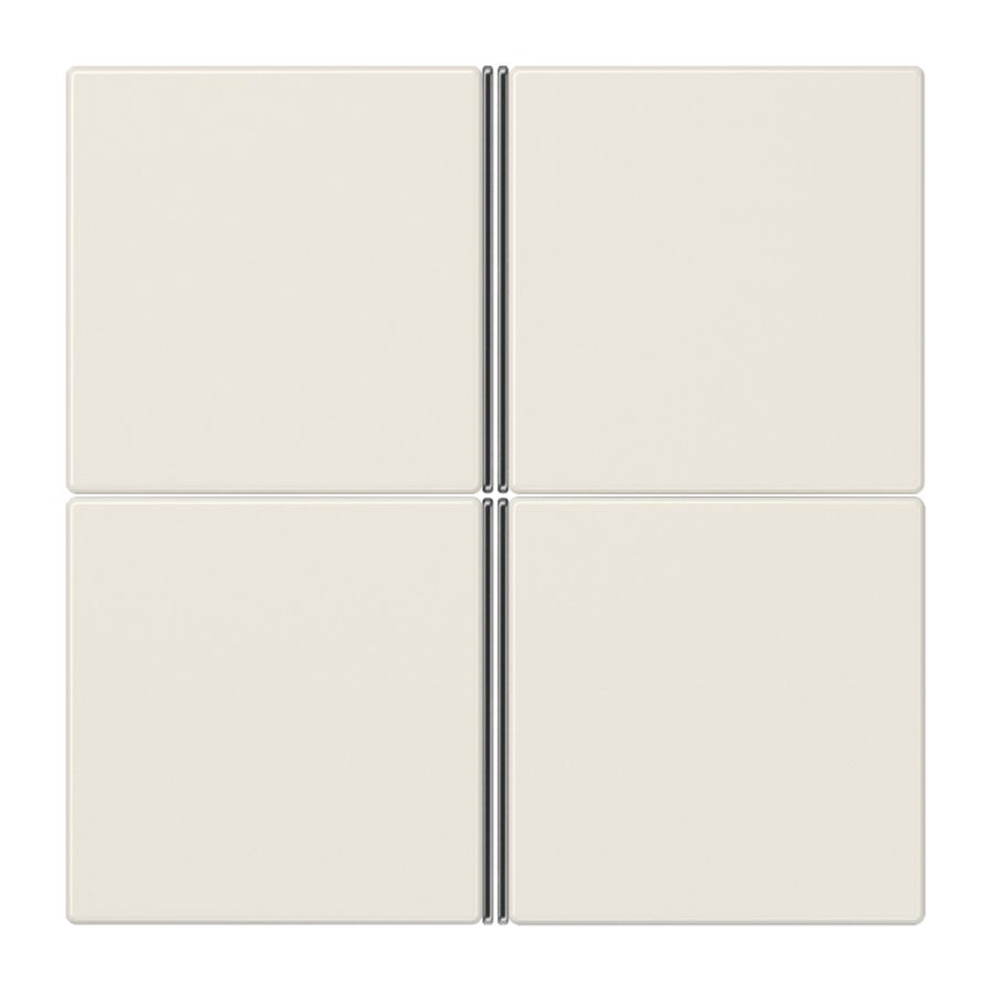 Tastafdekking 4-voudig compleet LS wit KNX