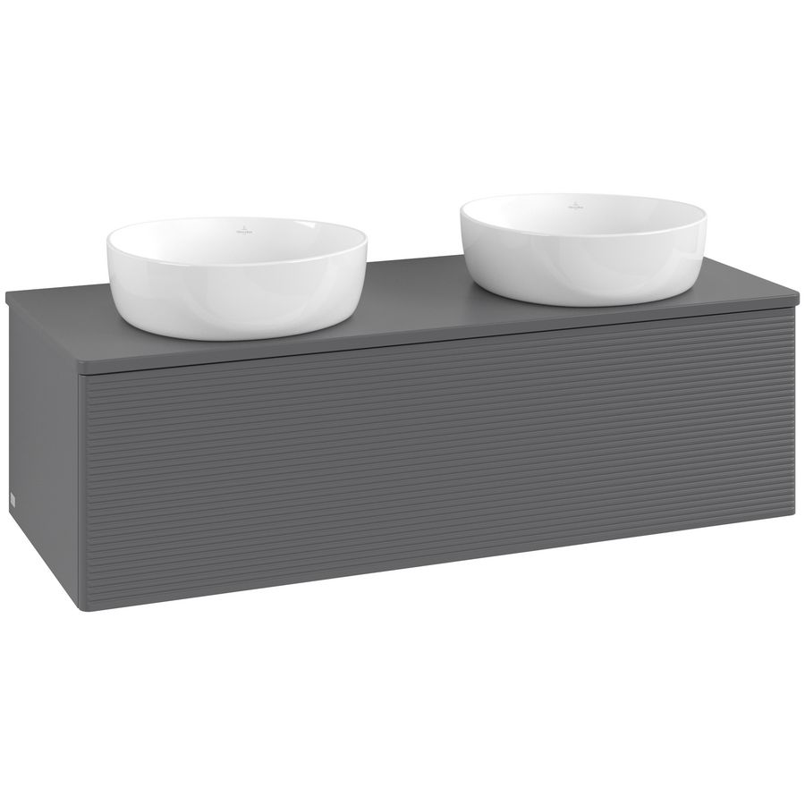 Wastafelonderkast Antao 1200x360x500mm Antr. Matt Lacquer K35110GK
