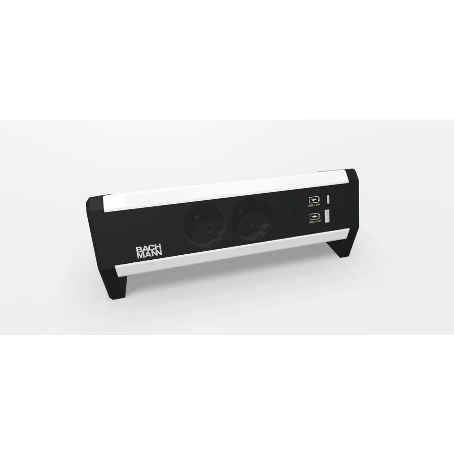 DESK 1 1x 230V RA 1x USB A/C chrgr 0,2m GST o.g. incl. klem