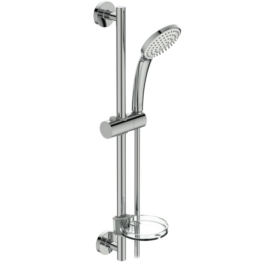 Idealrain M1 glijstangcombinatie 600mm chroom met 1 straalsoort handdouche 100mm