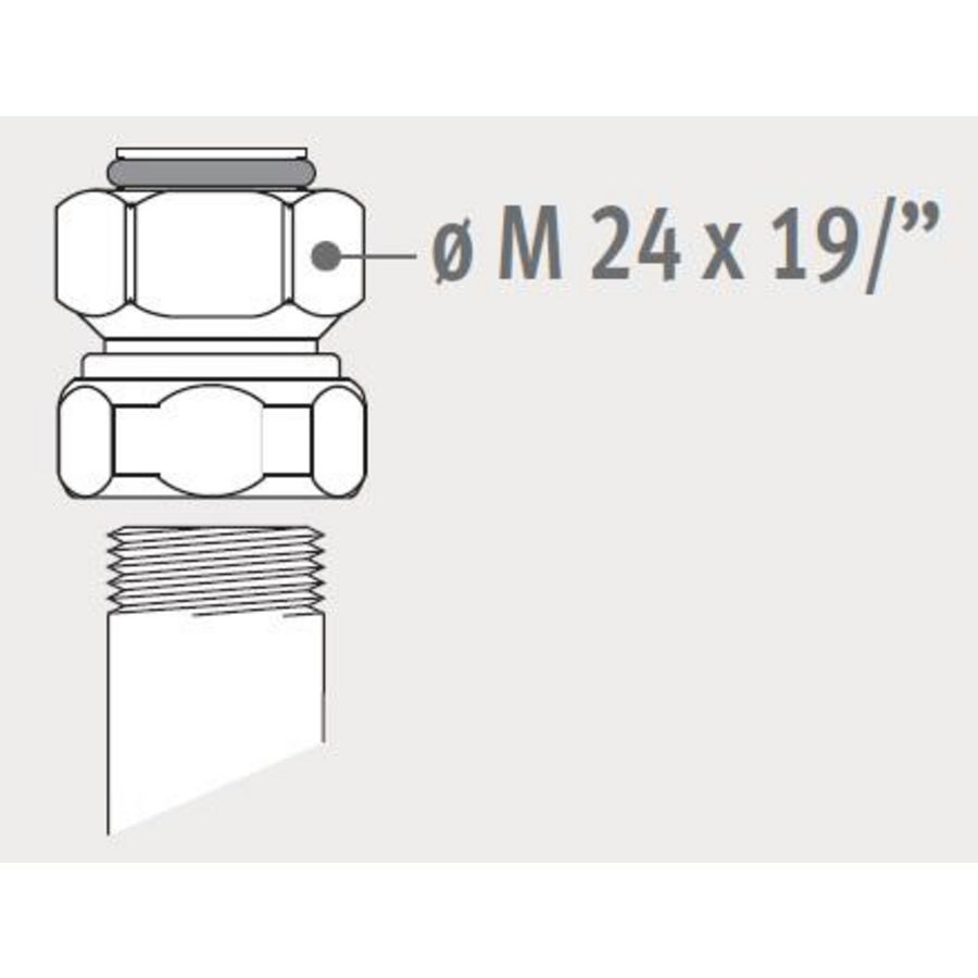 Koppeling 3/8" x M24 FE chroom VVE=2