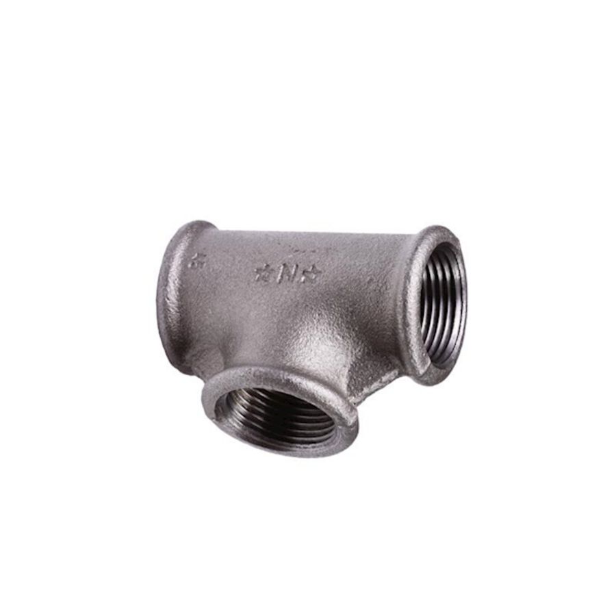 T-koppeling malleabel nr.130 verzinkt 21/2x1x21/2"bn.