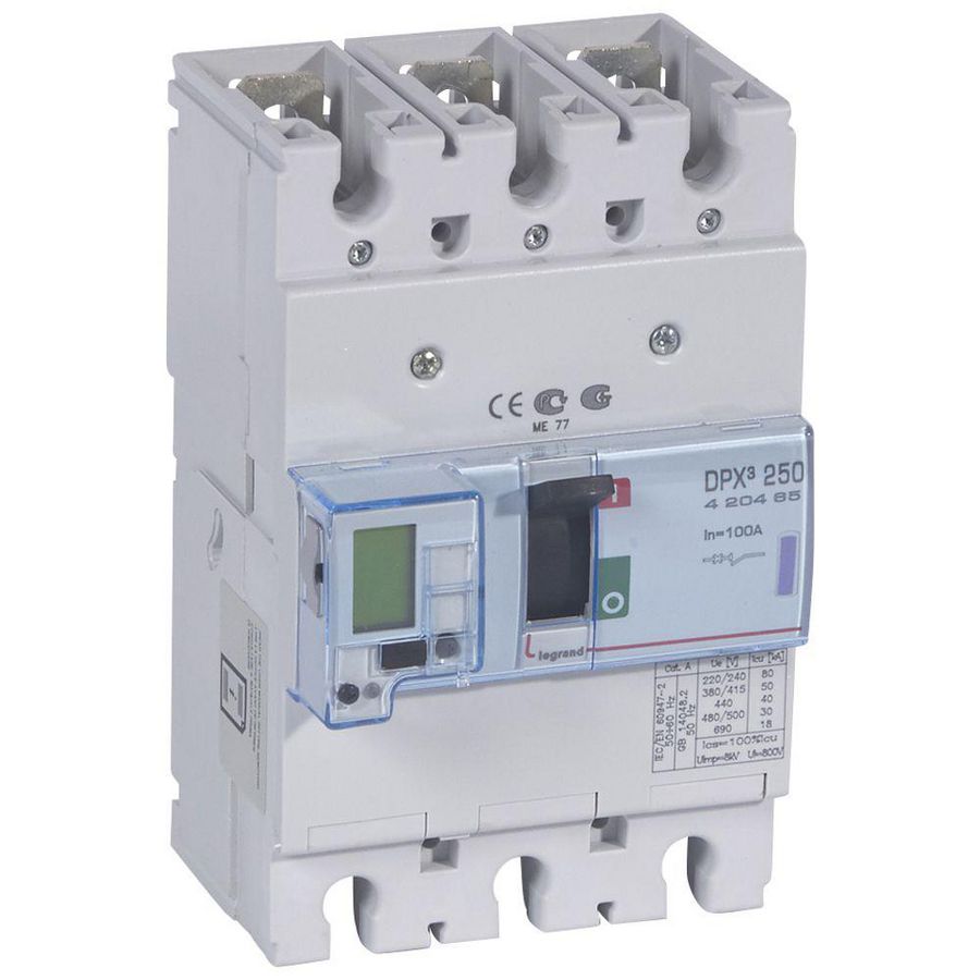 Vermogensschakelaar 250-e + mt 3-polig 100A 50kA DPX3