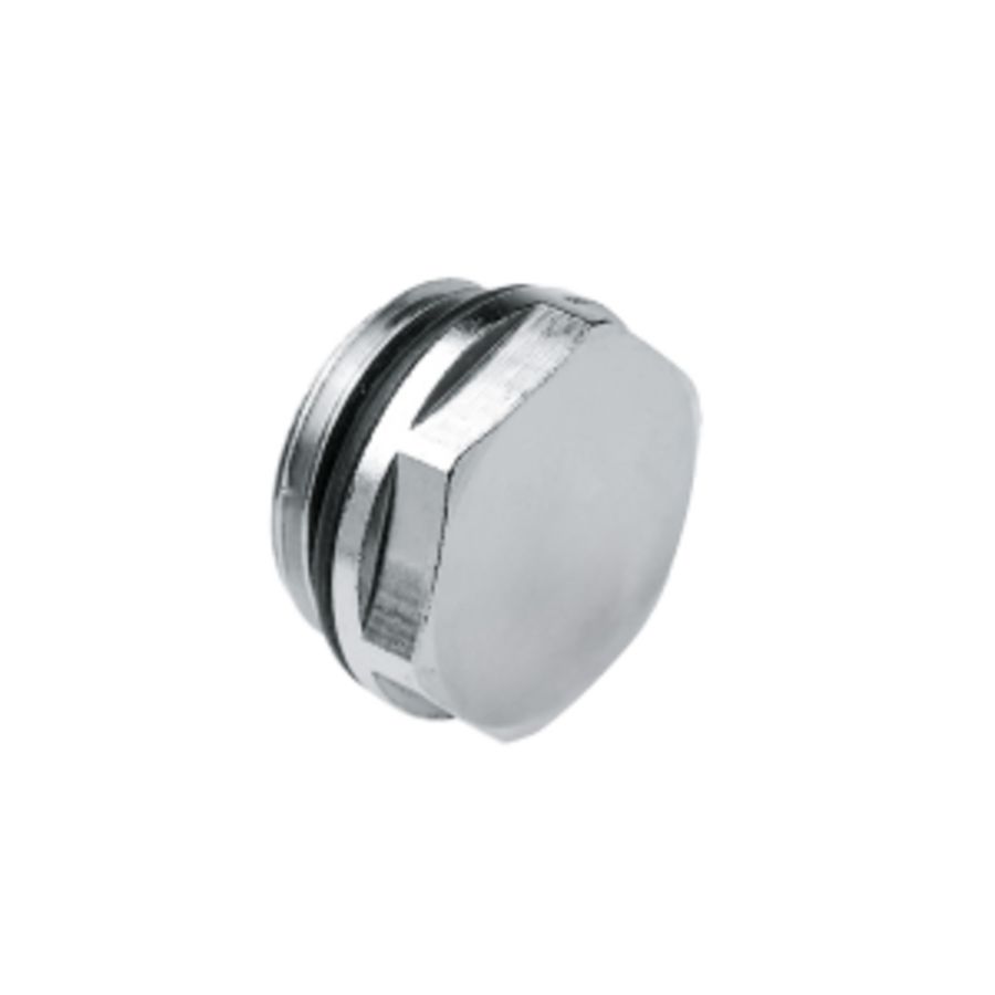 Blindstop vernikkeld + o-ring 1/2"bt.