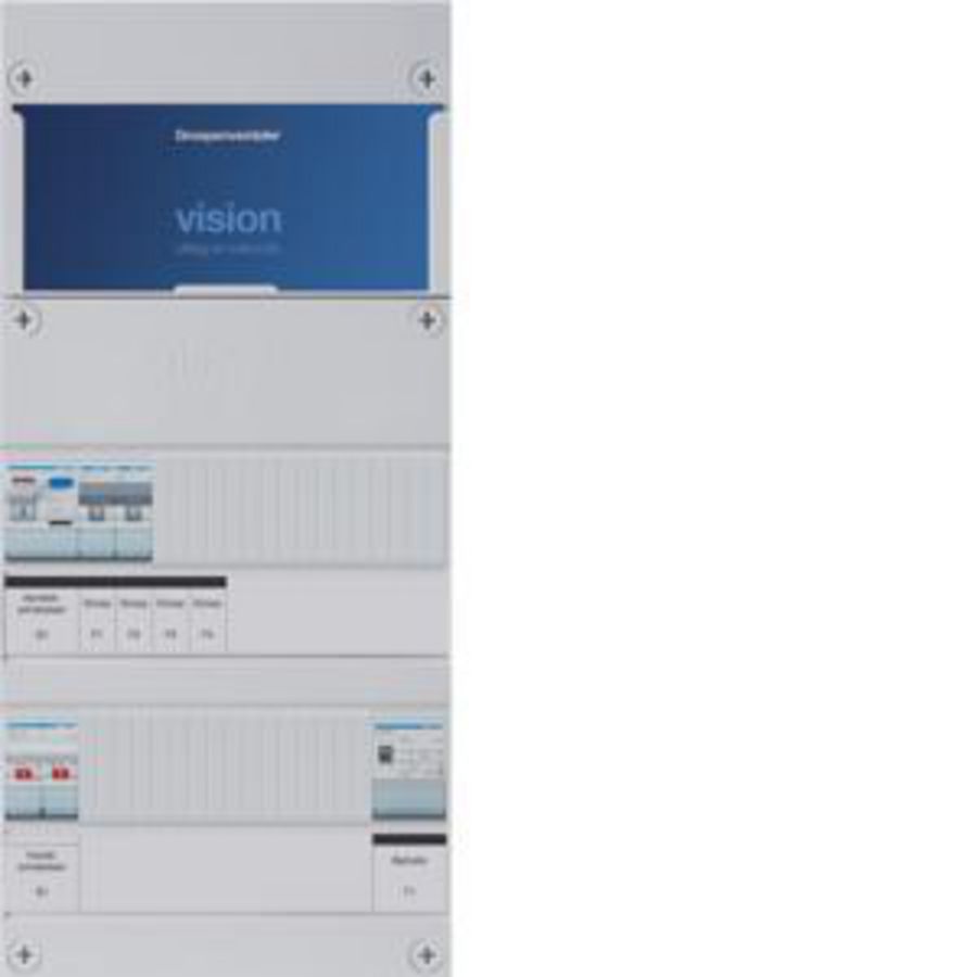 Groepenkast 2-groepenverdeler HS ALS 30mA/HACO/direct +T 1-fase