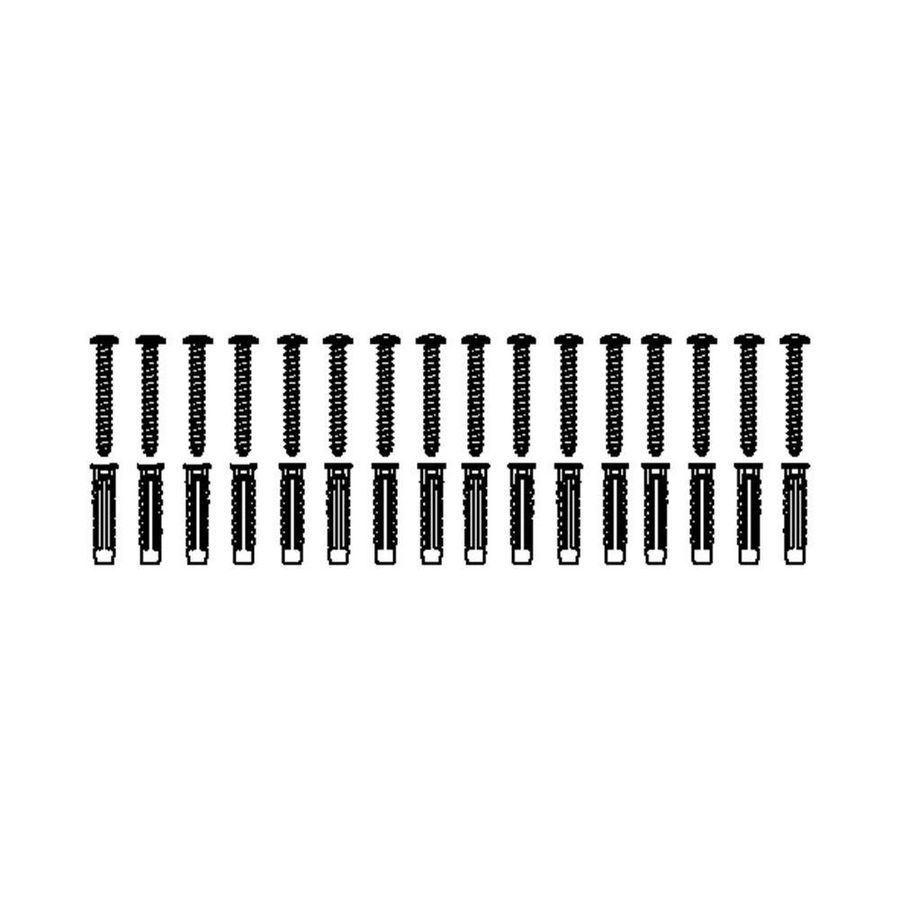 Set bevestigingsmateriaal V8618 set 16 stuks voor massieve muren