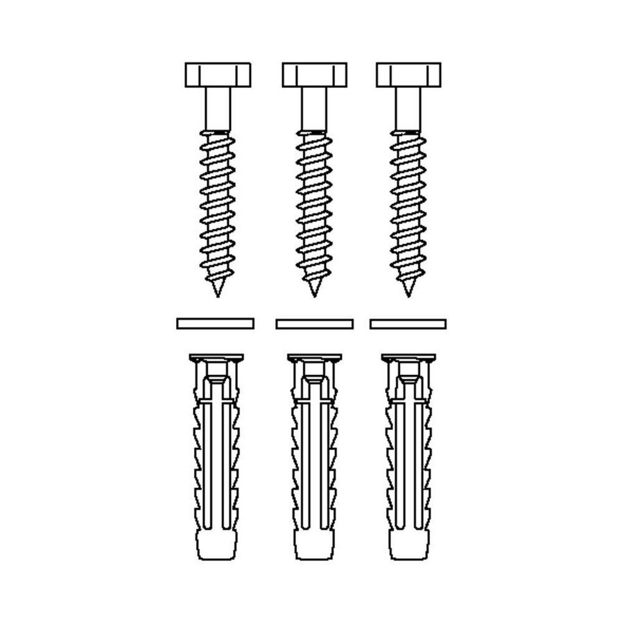 Set bevestigingsmateriaal V8620 set 3 stuks voor massieve muren