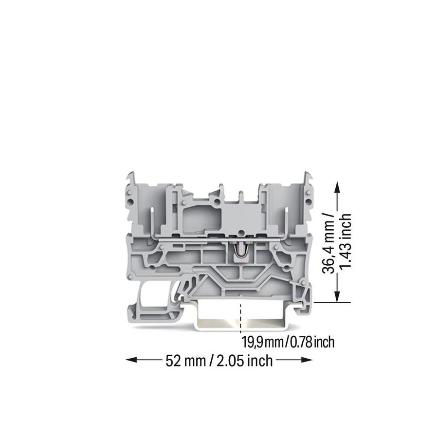 2-pins basisklem voor rail 35x15+35x7,5 2022-1601 VVE=50