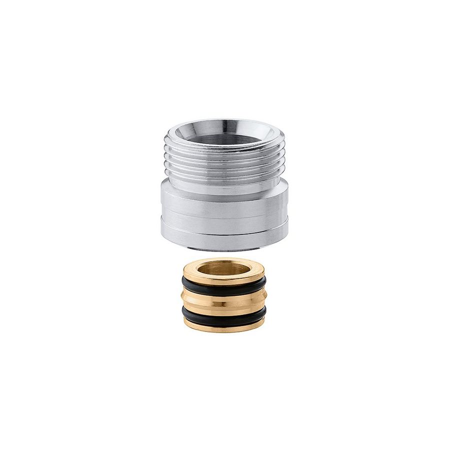 Koppeling met o-ring 23p.1,5 - 3/4"bt. chroom