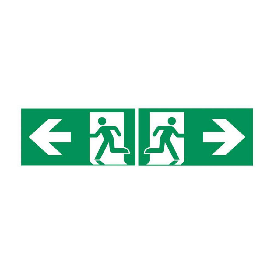 Pictogramplaat GuideL DXC plaf. 20m ISO A+Bpijl rechts+links