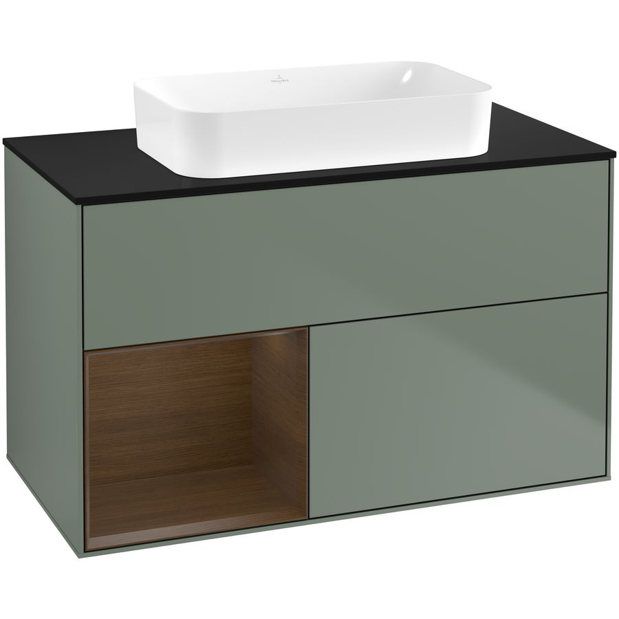 Wastafelonderkast Finion 1000x603x501mm Olive Matt Lacquer F652GNGM