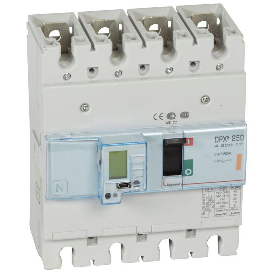 Vermogensschakelaar 250 ELE 160A 4-polig 25kA DPX3