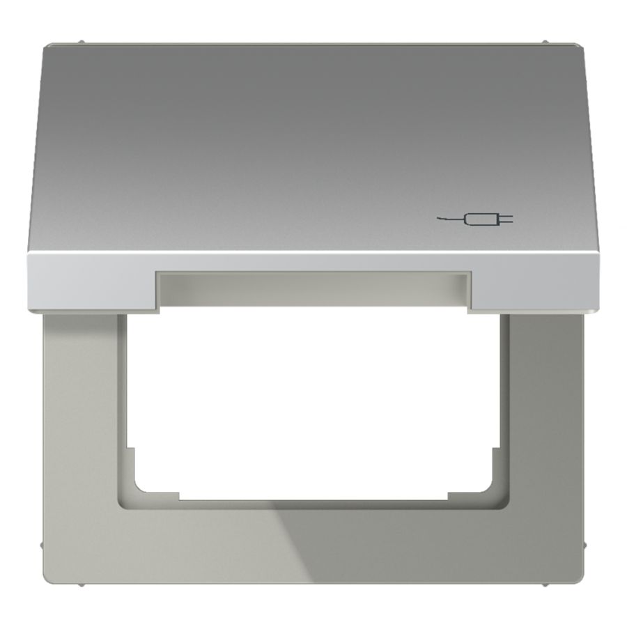 Klapdeksel LS-alum.m.symbool stekker