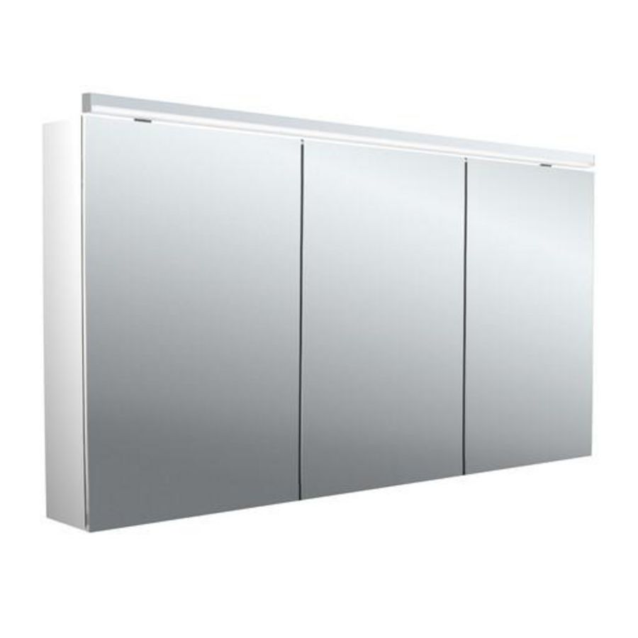 Led-spiegelkast Pure-2 Classic 1400mm aluminium opbouw 3 deuren H=729mm
