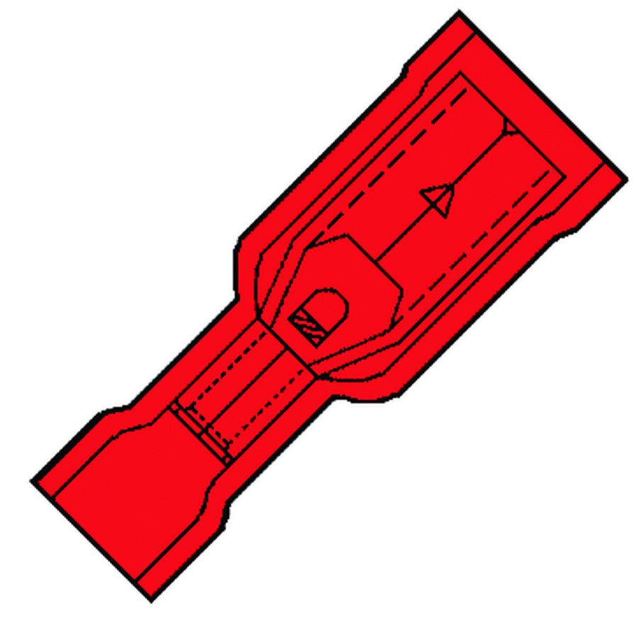 Kist a 100st. Vol. geisoleerde rondst.huls 4mm 0,5-1,5mm²