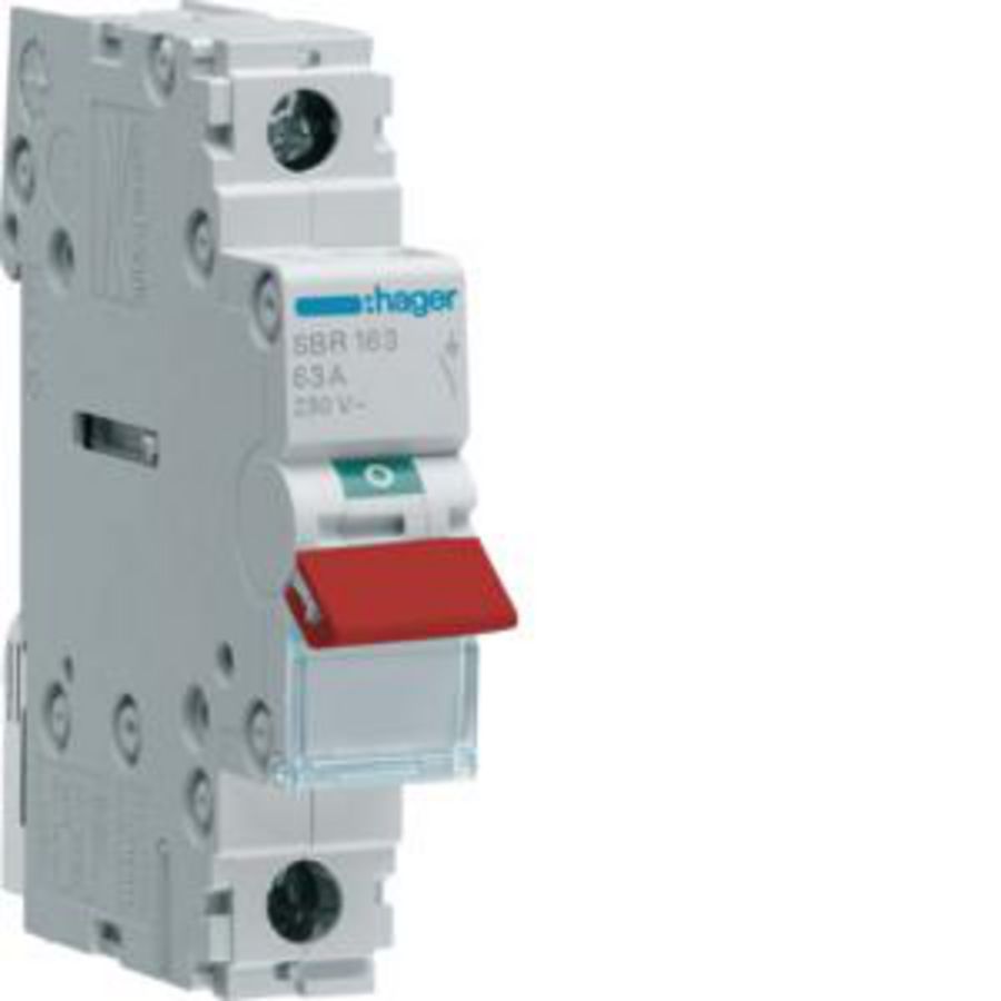 Modulaire lastscheider 1P 40A rode tuimel