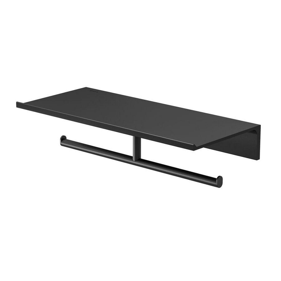 Planchet metaal 280mm + closetrolhouder dubbel black LEEV